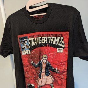 Stranger Things Hawkins Indiana 11 Black T-Shirt - Size MD - Great Condition